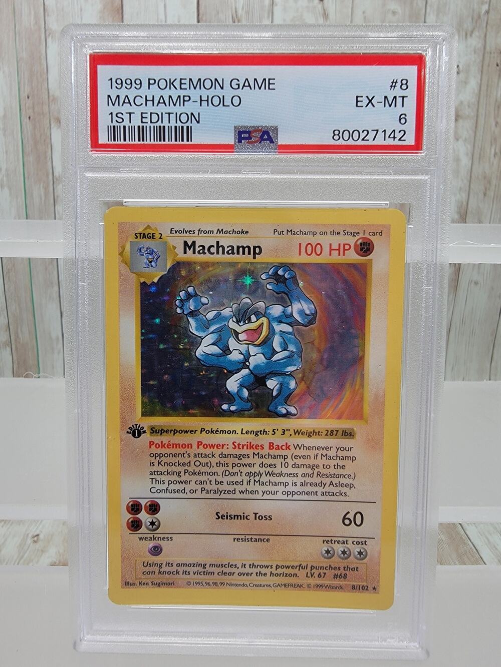 The Pokémon Company 1999 Pokémon TCG Deck Exclusives Machamp Holo 8/102 PSA 6